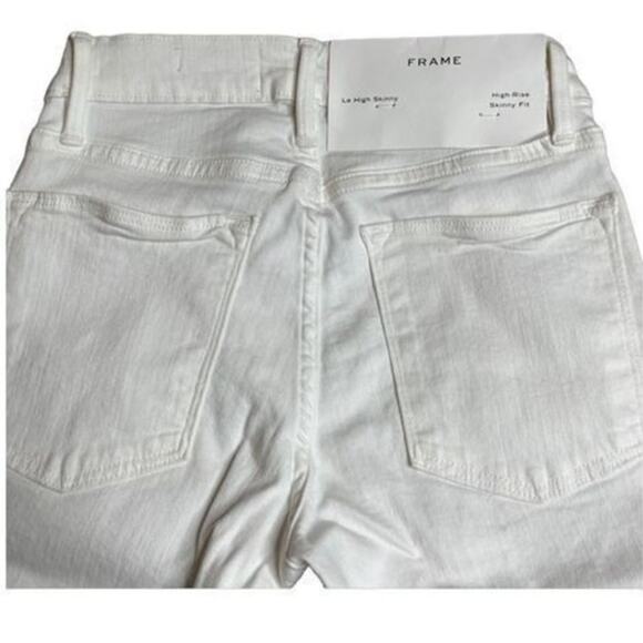 Frame Denim Womens Lehigh Skinny Fit Distressed Frayed‎ Hems Jeans Size 27 New - Picture 8 of 12